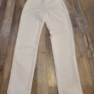 Women's white soft material trousers